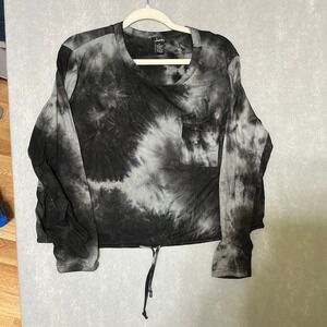 Justify Tie Dye Long Sleeve Top Women's XL Shirt Pullover Pocket